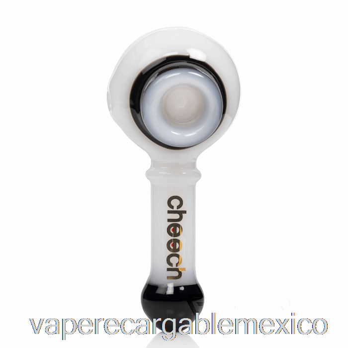 Vape Recargable Cheech Glass Pipa De Doble Cuchara Negro / Blanco
